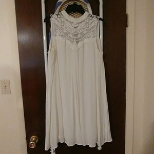 White flowy dress